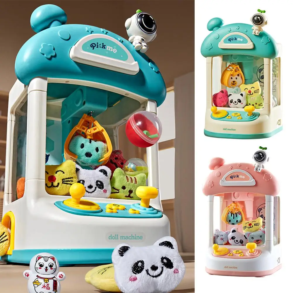 

Claw Game Machine Space Theme Mini Vending Electric Claw Catch Doll Interactive Toys With Lights And Sound For Kids S3O9