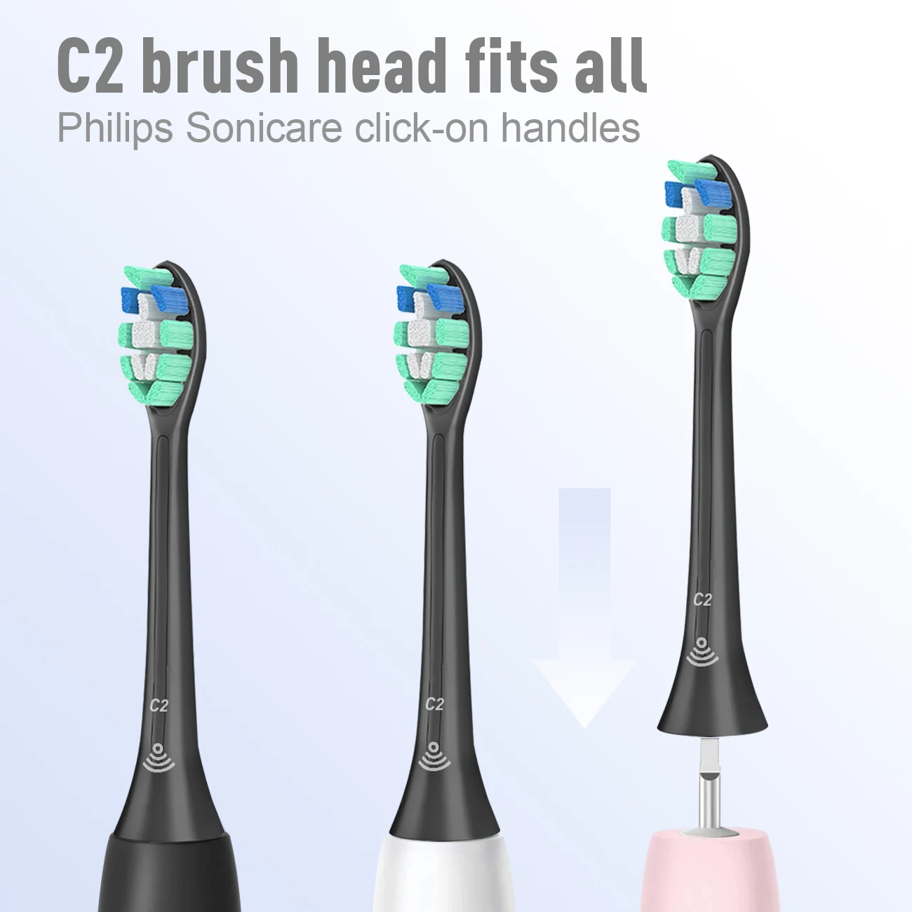 Philips Toothbrush Heads For PowerUp Elite  Flexcare HealthyWhite DiamondClean EasyClean  Replacement Brush Head Nozzles