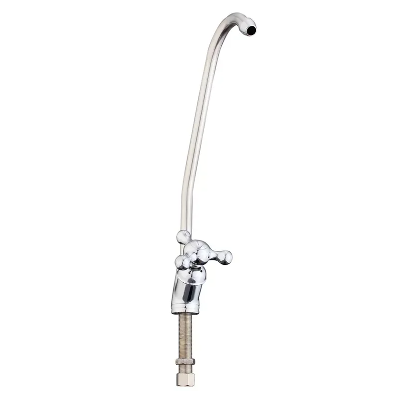 

1/4" Ceramic Core Gooseneck Water Purifier Faucet Reverse Osmosis RO Drinking Water Filter Faucet Parts Chrome Plating