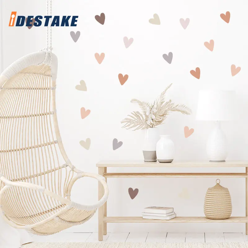 

Bohemian Heart Shape Wall Stickers Poster Wall Decals for Living Room Bedroom Kids Room Home Decoration 36Pcs/3Sheets