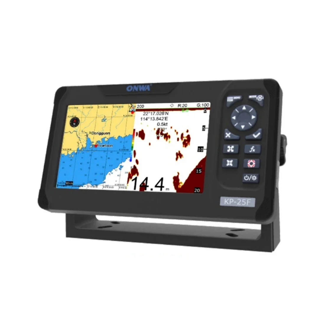 Фото ONWA KP-25F 5-дюймовый морской GPS-картплоттер с эхолотом и датчиком №2