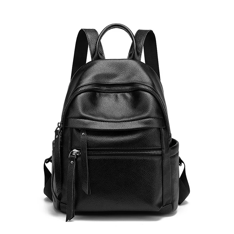 

Women Soft Leather Backpacks Vintage Female Shoulder Bags Sac A Dos Casual Travel Ladies Bagpack Mochilas School Bags