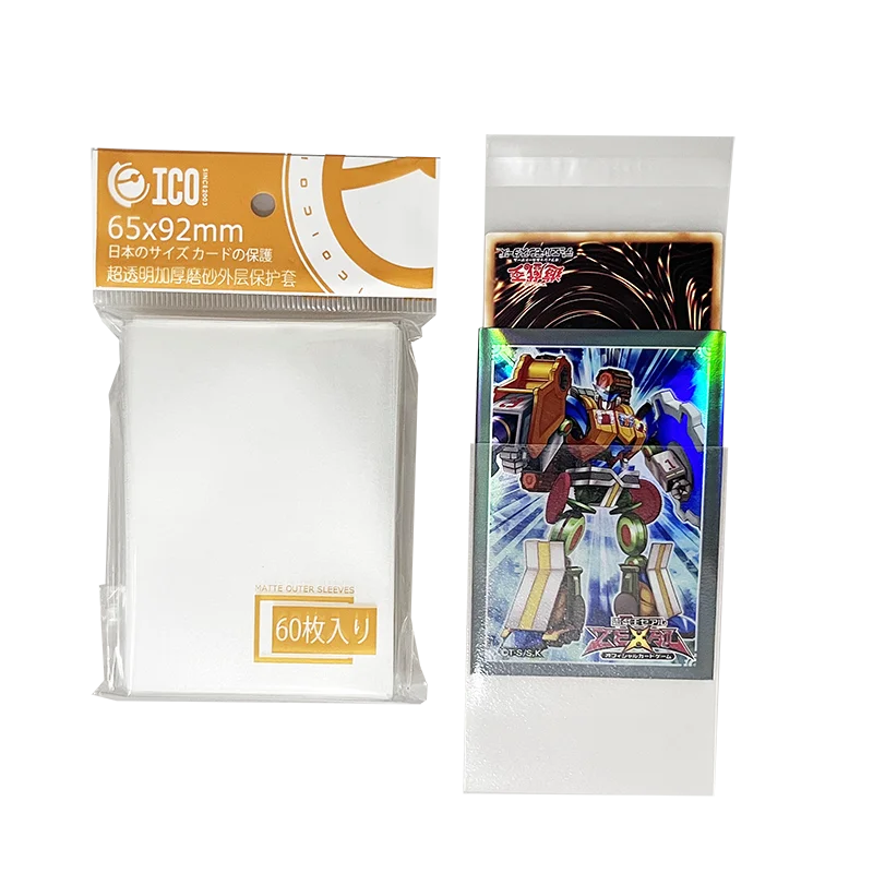 

60 шт., матовые прозрачные наружные рукава для игры TCG Yu-Gi-Oh YGO 65x92 мм
