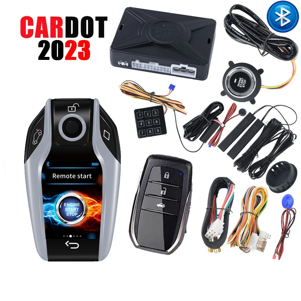 

Cardot FOB Remote Smart Central Lock Pke Keyless Entry Remote Starter Engine Start Stop Car Alarms For Brazil Market