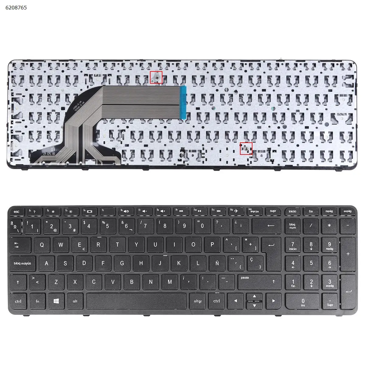 

SP Laptop Keyboard for HP Pavilion 15-n217so 15-n030so 15-n049so 15-e050eo 15-e050so 15-e051so 15-e052so BLACK FRAME BLACK