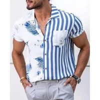 mens shirt for men clothing printing oversized casual short sleeve blouses cardigan button up luxury man dress shirts wholesale