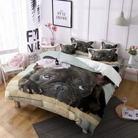 220x240cm king bedding set animal printed dog cat bed linen single double twin queen size duvet cover set without bed sheet