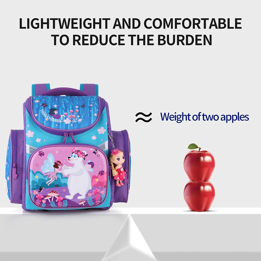 Children 3D Polar Bear Pattern Orthopedic School Bags Kids New Cartoon Satchel Backpack Grade 1-3 Schoolbag knapsack Sac Mochila