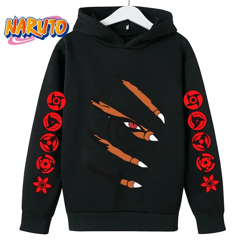 Толстовка с капюшоном в стиле аниме Naruto детская одежда для девочек маленьких