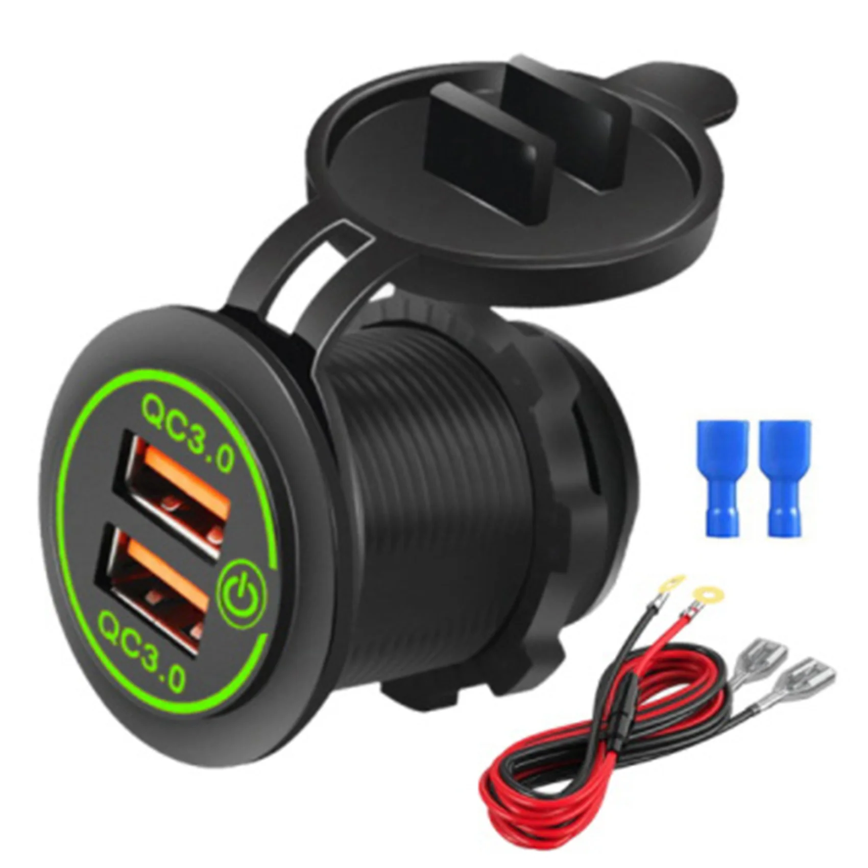 

Автомобильное зарядное устройство с двумя USB-портами, 12 В/24 В