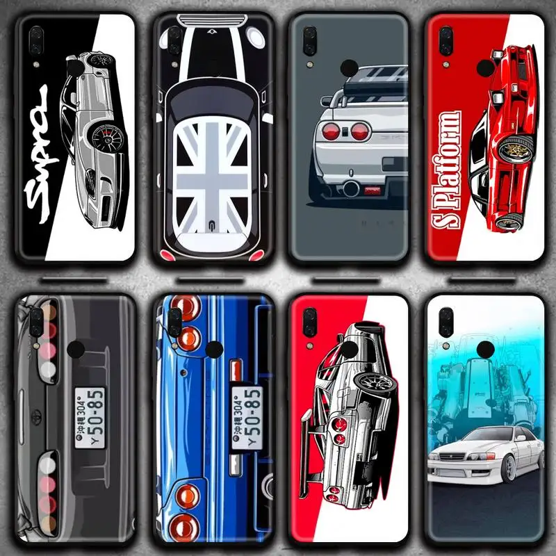 

luxury cool drift sports car JDM Phone Case for Huawei Y6P Y8S Y8P Y5II Y5 Y6 2019 P Smart Prime Pro