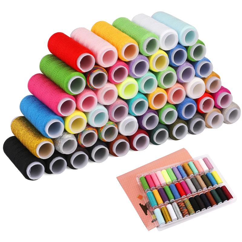 

MIUSIE 12/24/39 Pcs/Set Sewing Threads With Box Colorful Embroider Threads Handmade Quilting Threads Home Sewing Accessories