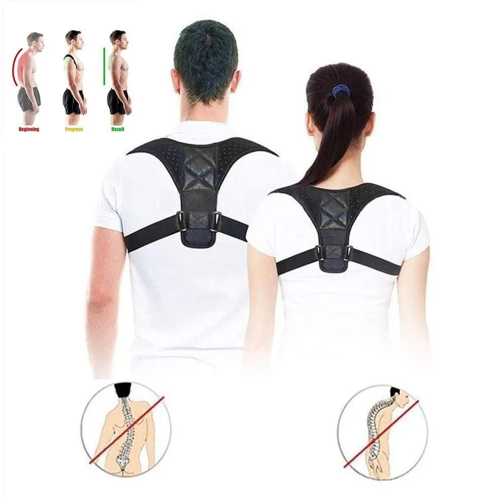 

Adjustable Posture Corrector Body Shape Clavicle Spine Back Shoulder Brace Support Therapy Belt Vest Tool Accessories