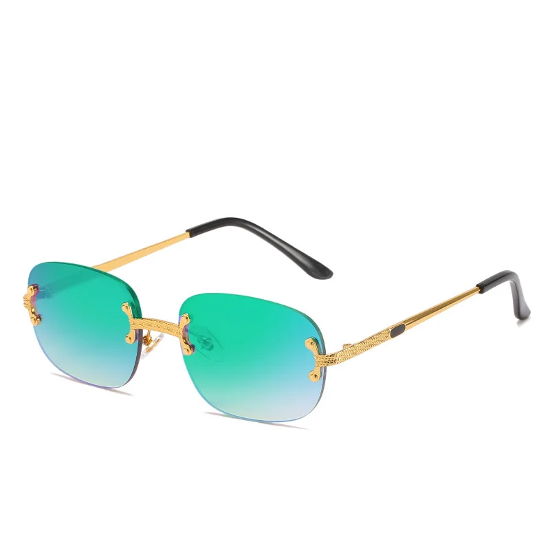 

2023 Fashion Luxury Brand Desiger Vintage Trendy Sunglasses Women Men Rays UV400 Shades Rimless Gradient Sun Glasses Party Top