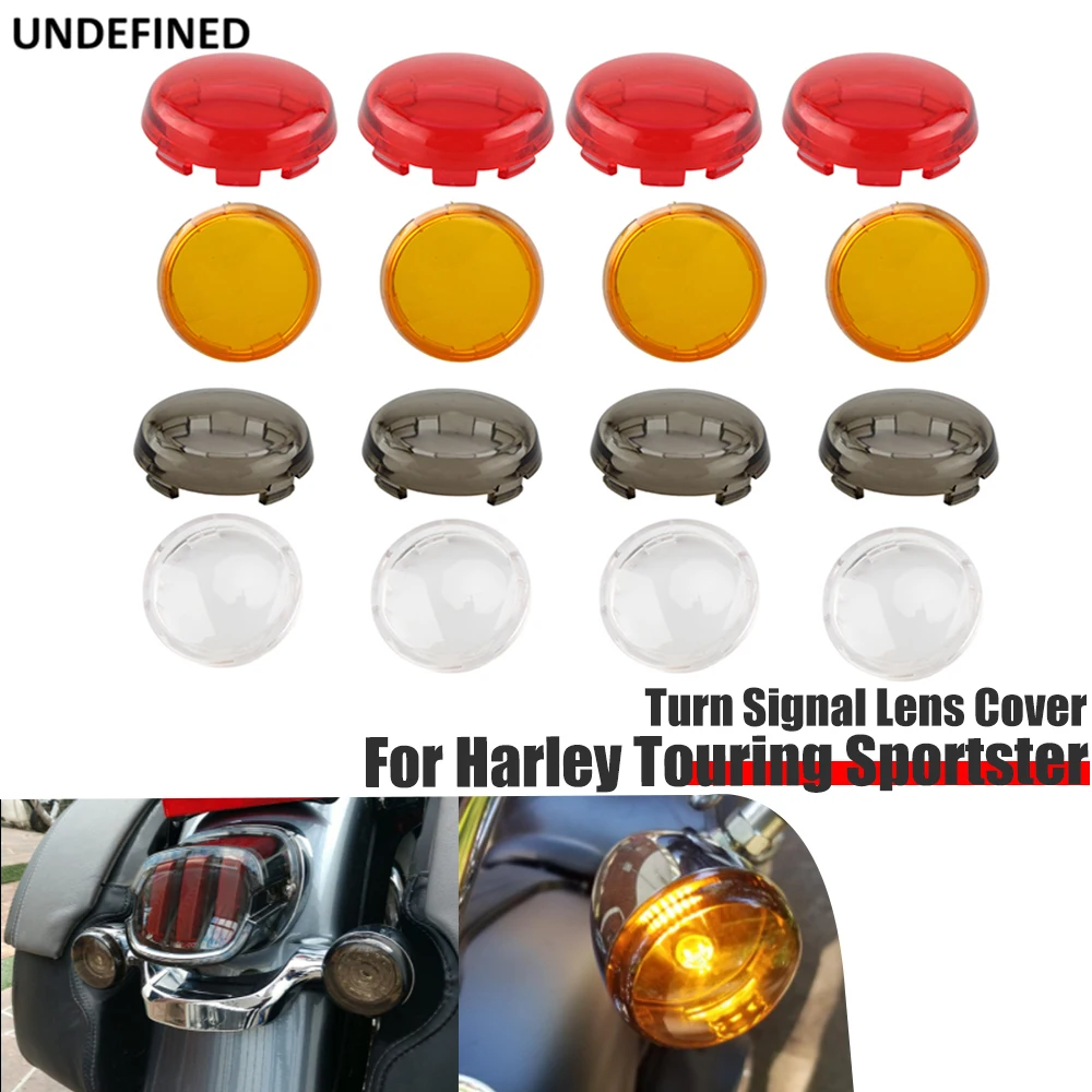 

2pcs/4pcs Turn Signal Light Indicator Lens Cover For Harley Sportster 1200 Iron 883 Touring Road King Dyna Softail Heritage