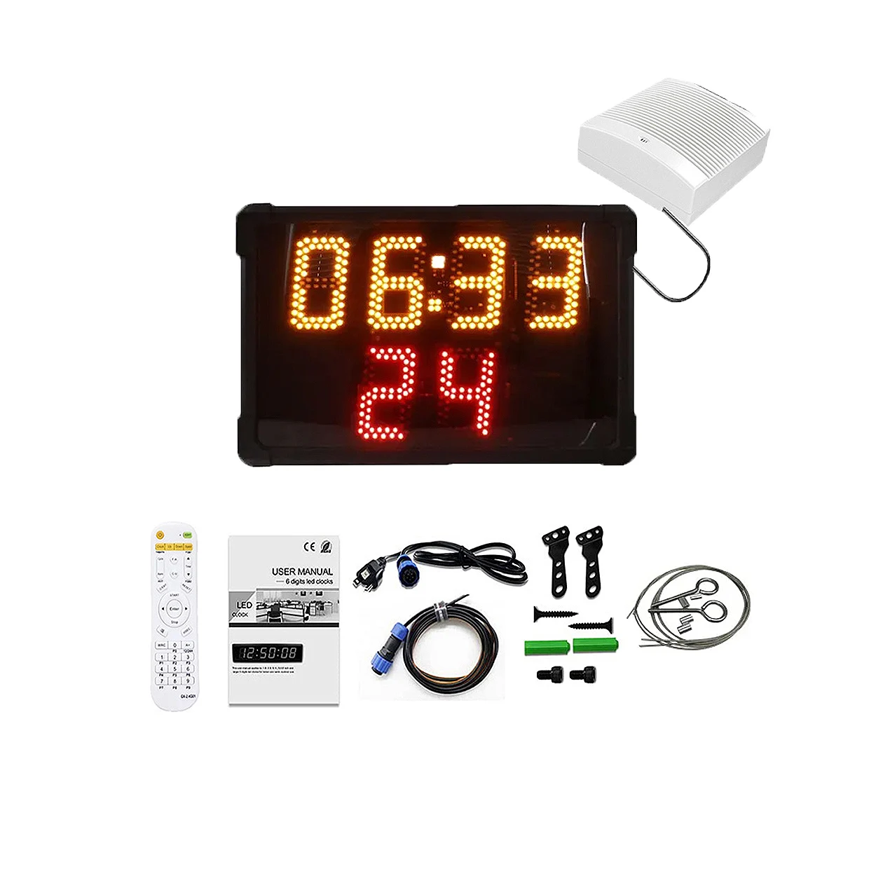 Водонепроницаемые баскетбольные часы с громким динамиком 24 секунды