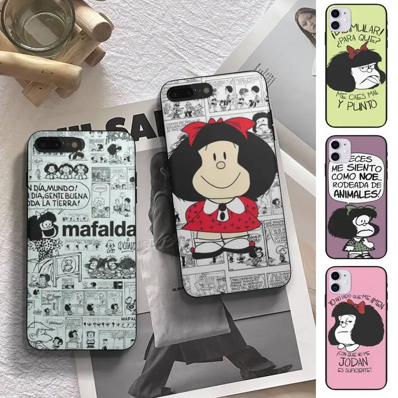 

Hot Mafalda Phone Case fundas shell cover for Samsung S10 S20 Fe lite S21 S30 ULTRA Plus 5G