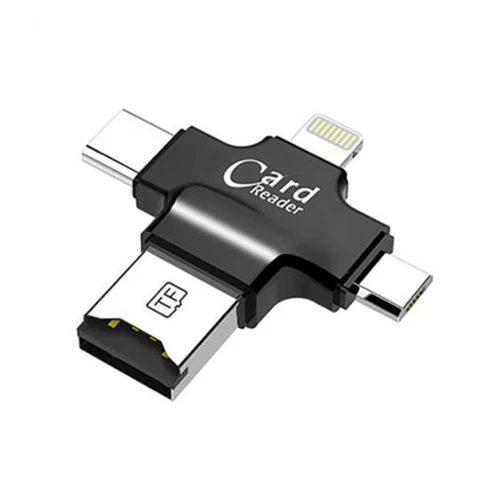 4 в 1 кардридер Type C Micro USB адаптер Micro SD кардридер для iPhone / iPad Smart OTG