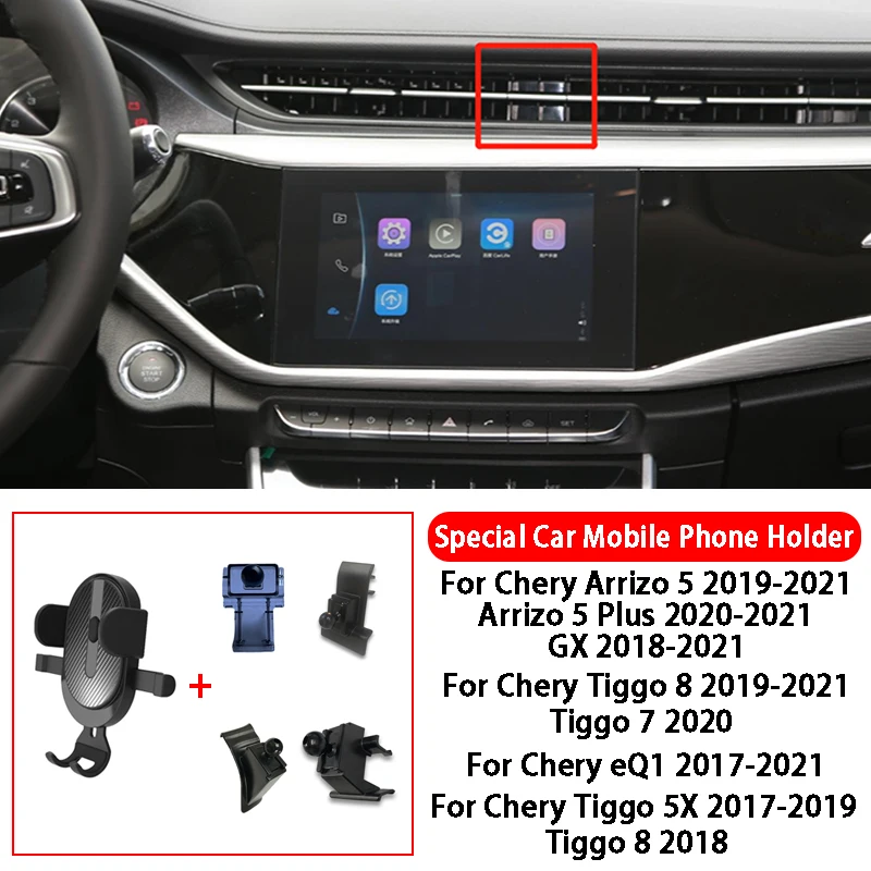 

Car Cell Phone Holder For Chery Arrizo 5 Arrizo 5 Plus GX Tiggo 5X/7/8 eQ1 Air Vent GPS Stand Cellphone Special Mount Support