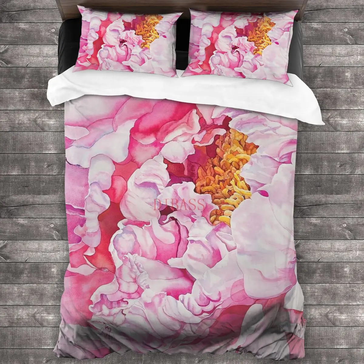 

Мягкая искусственная кожа с 2 наволочками, пододеяльник с застежкой-молнией и розовыми пионами, акварелью