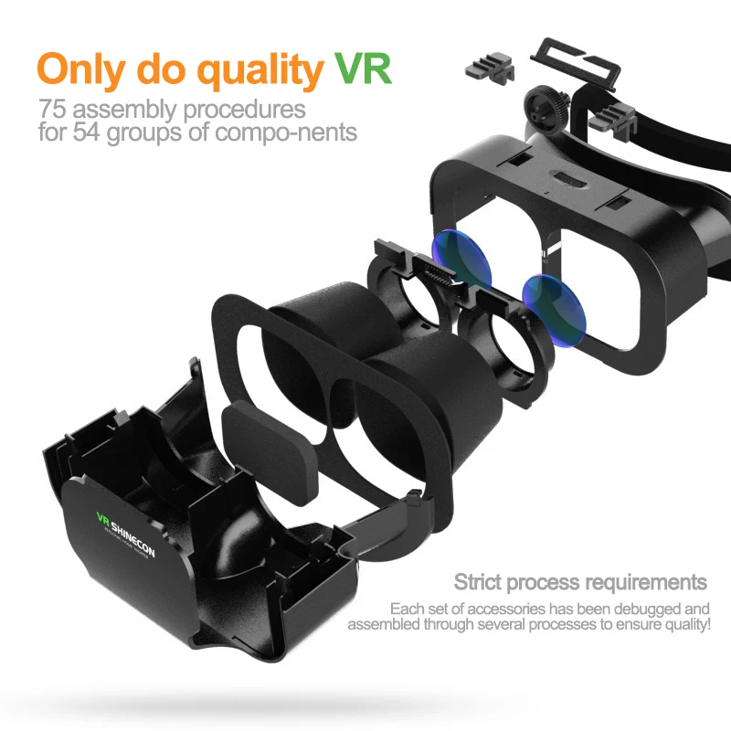3d-гарнитура виртуальной реальности умные очки шлем для iPhone смартфонов Android линзы