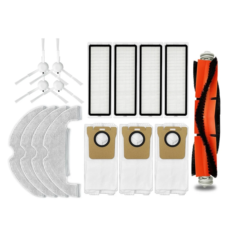 

16 Pcs Main Side Brush HEPA Filters Dust Bag Replacement Accessories Parts For Xiaomi Mijia Stytj05zhm Vacuum Cleaner