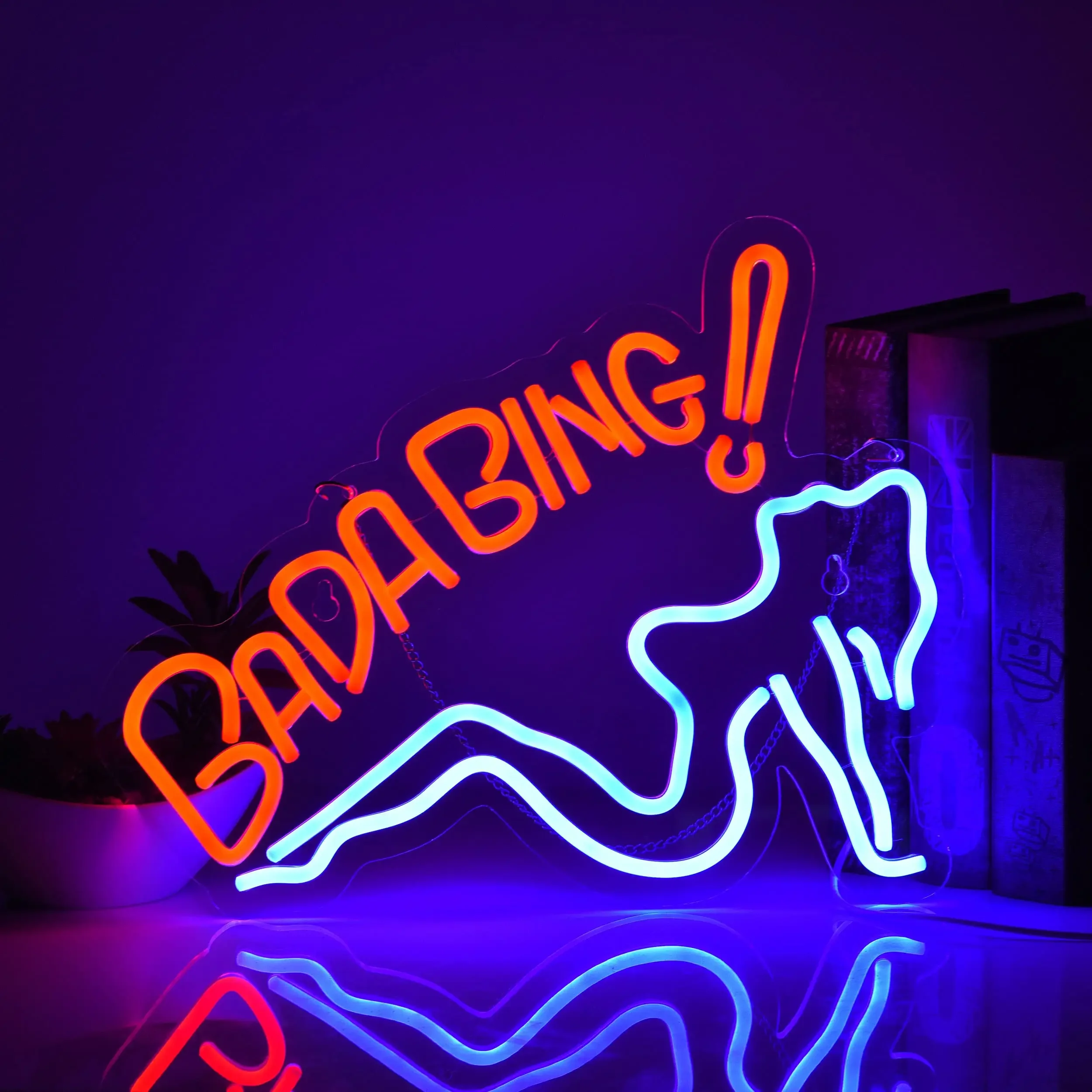 

Неоновая вывеска Bada Bing Girls