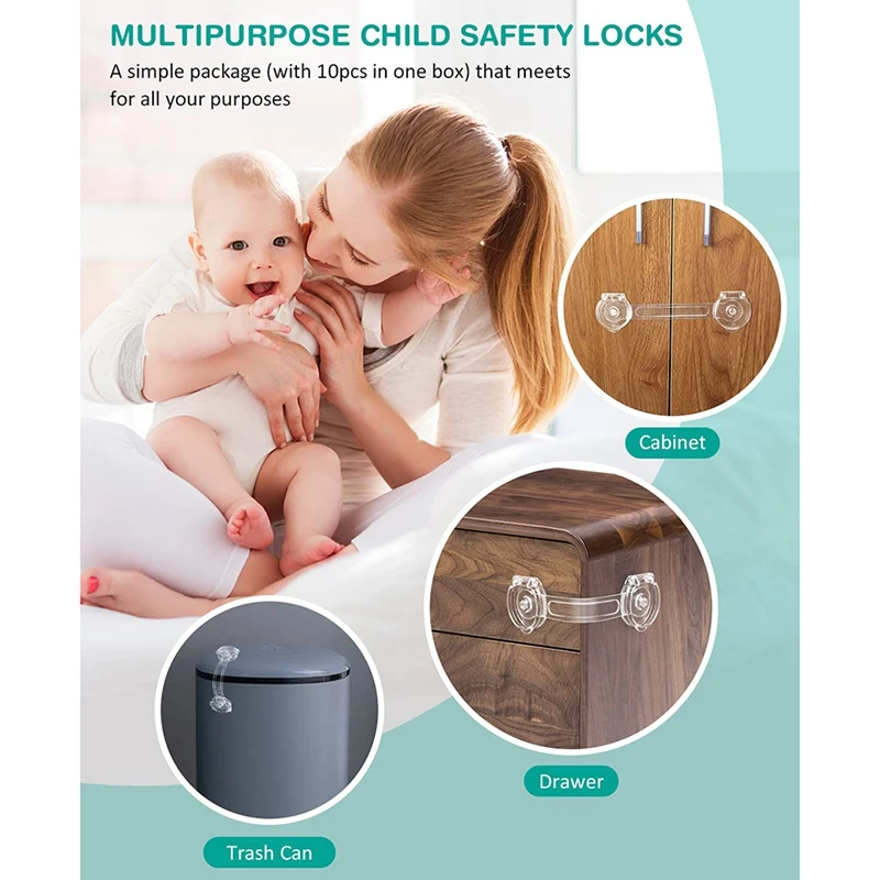 Promotion! Cabinet Locks For Babies Baby Proofing Safety 10 Pack Child Cabinets |