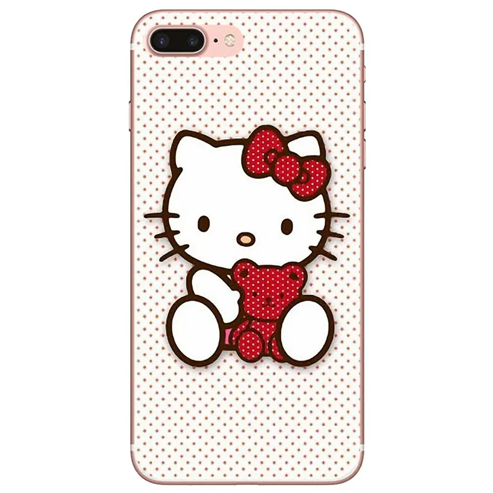 Японский мультяшный розовый прозрачный чехол hello Kitty из ТПУ для LG G5 G6 G7 Q6 Q7 Q8 Q9 V10 V20