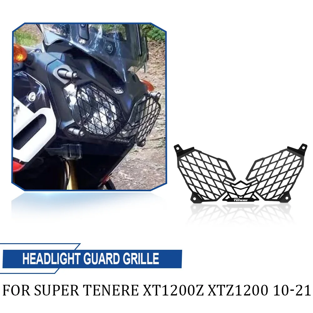 

For Yamaha Super Tenere XT1200Z XTZ1200 2010-2021 Motorcycle Headlight Grille Guard Protector Cover Super tenere1200 XTZ 1200