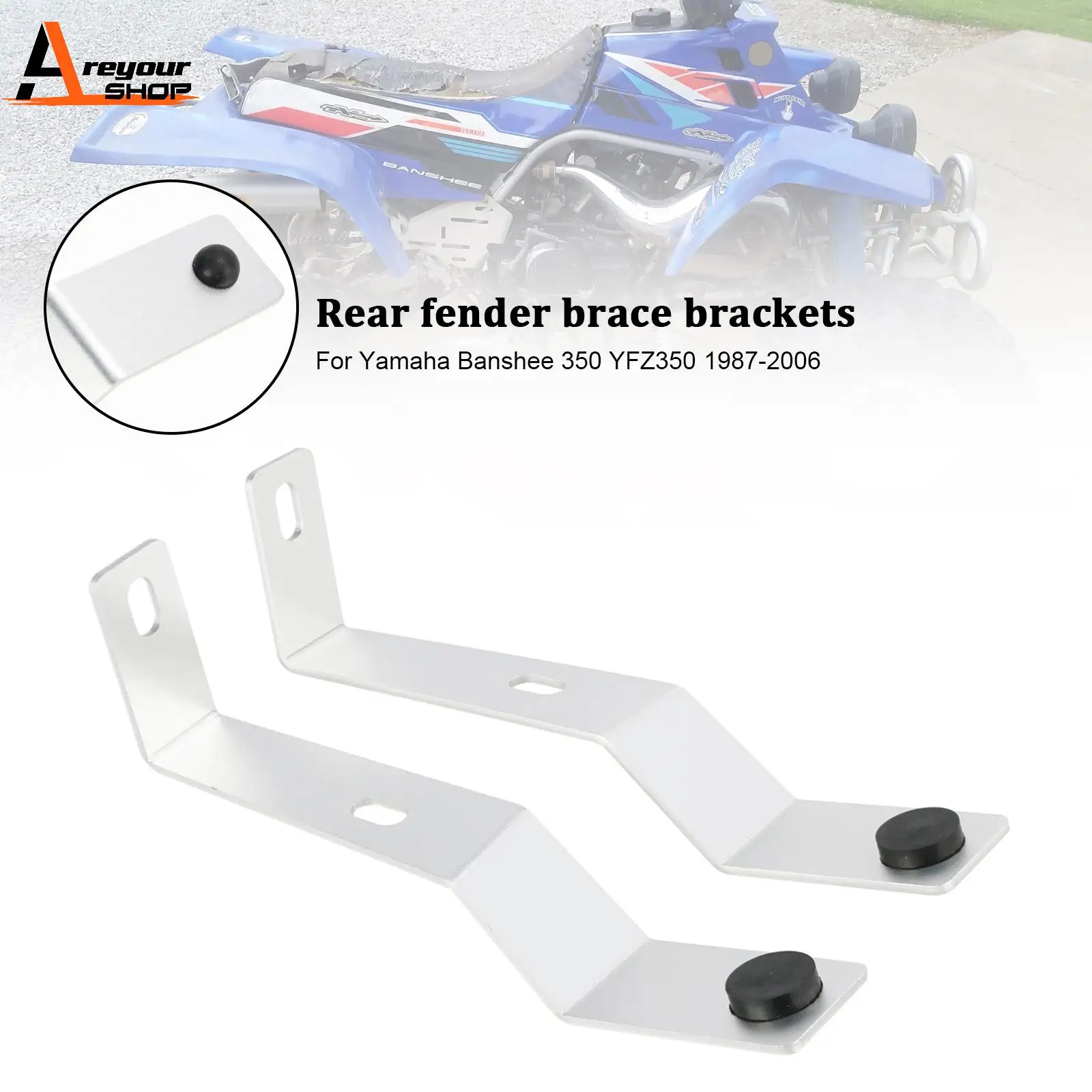 

Заготовки для заднего брызговика Areyourshop, крепления для Yamaha Banshee 350 YFZ350 1987-2006
