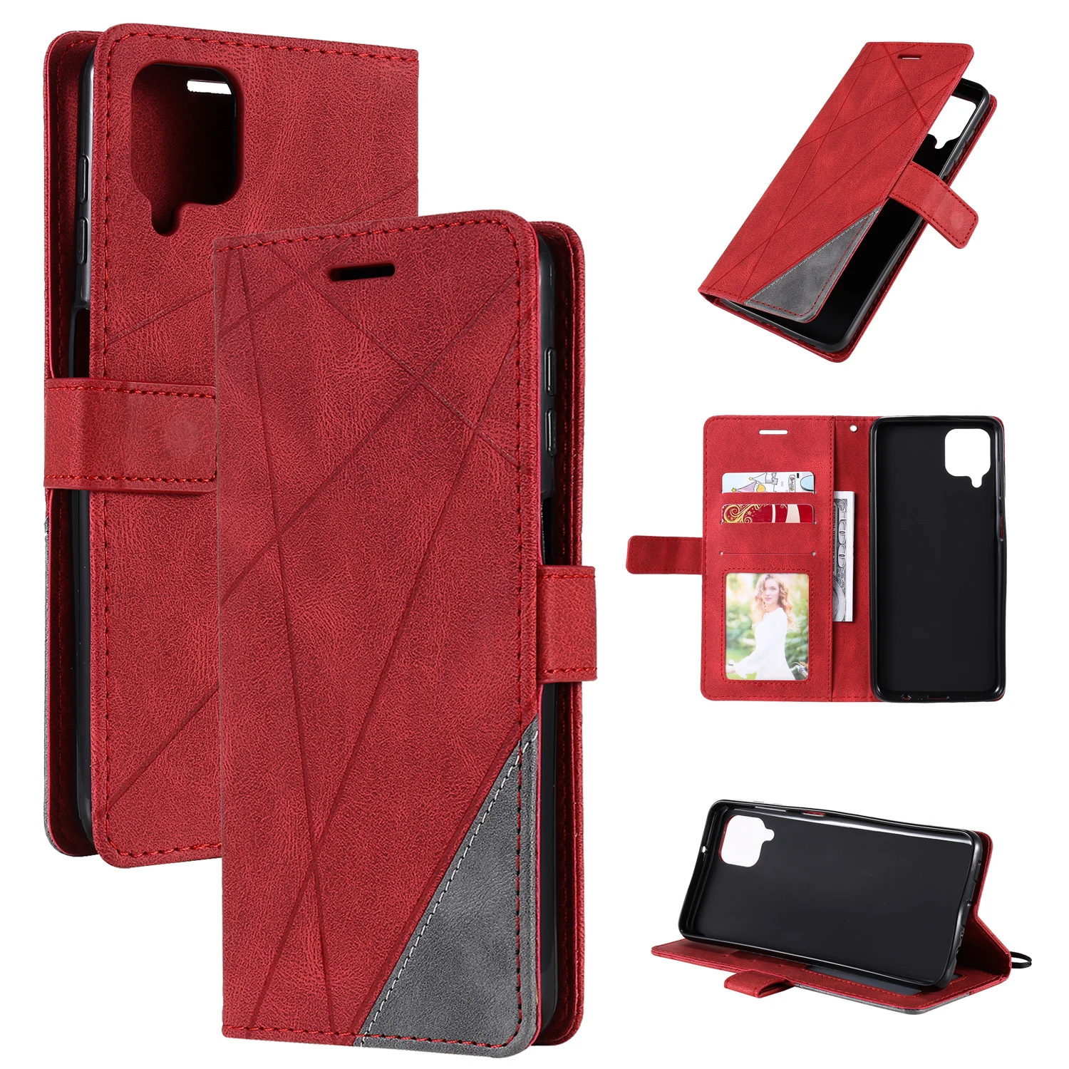 Leather Flip Case For Samsung Galaxy J510 J710 J330 J530 J730 A7 A6 A8 Plus 2018 A13 A23 A33 A53 A73 A12 A22 A32 A52 A72 Cover