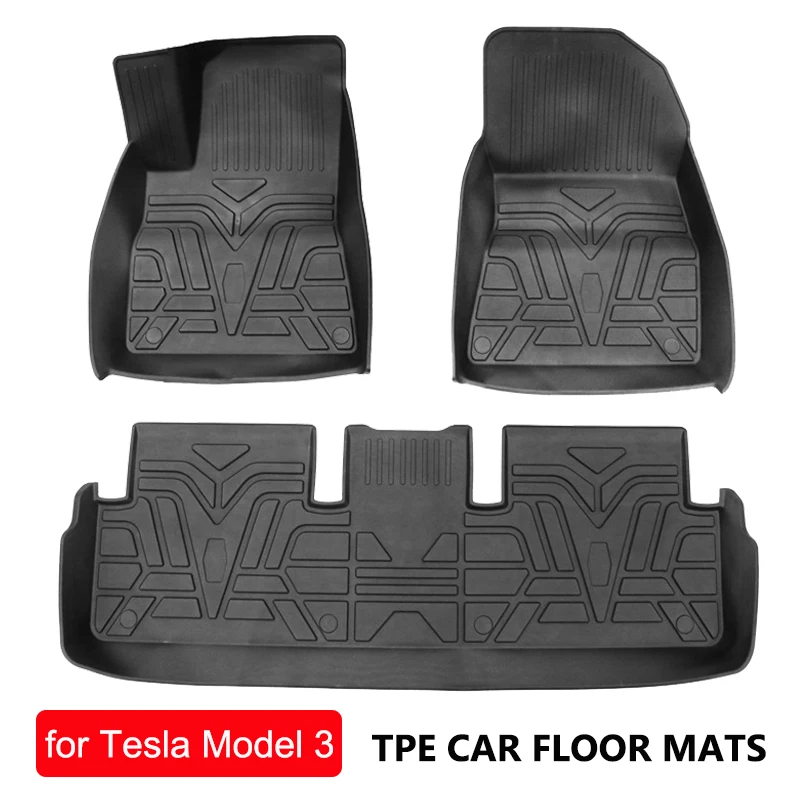

TPE Car Floor Mats For Tesla Model 3 2017-2023 Interior Accessories Foot Floor Mat Left Right Hand Drive Protector Cover Carpet