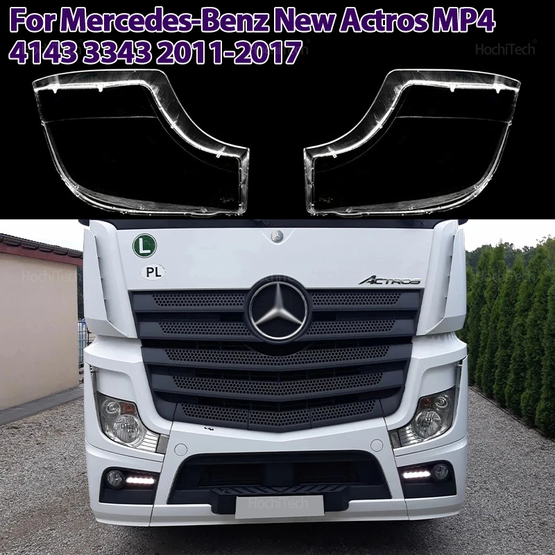Фото Для Mercedes-Benz Actros New Actros MP4 4143 3343 4th 2011-2017 прозрачный корпус передней фары, крышка объектива, стекло №1