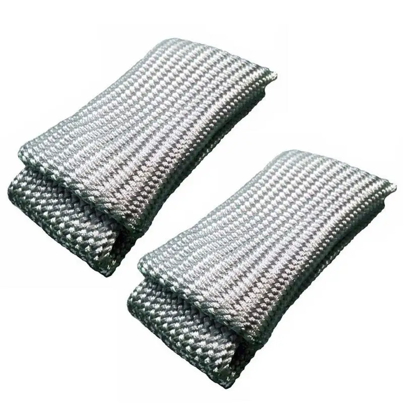

2PCS Welding Tips Tricks Tig Durable Finger Heat Shield Glass Fiber Sleeves Workplace Antiscald Welding Gloves