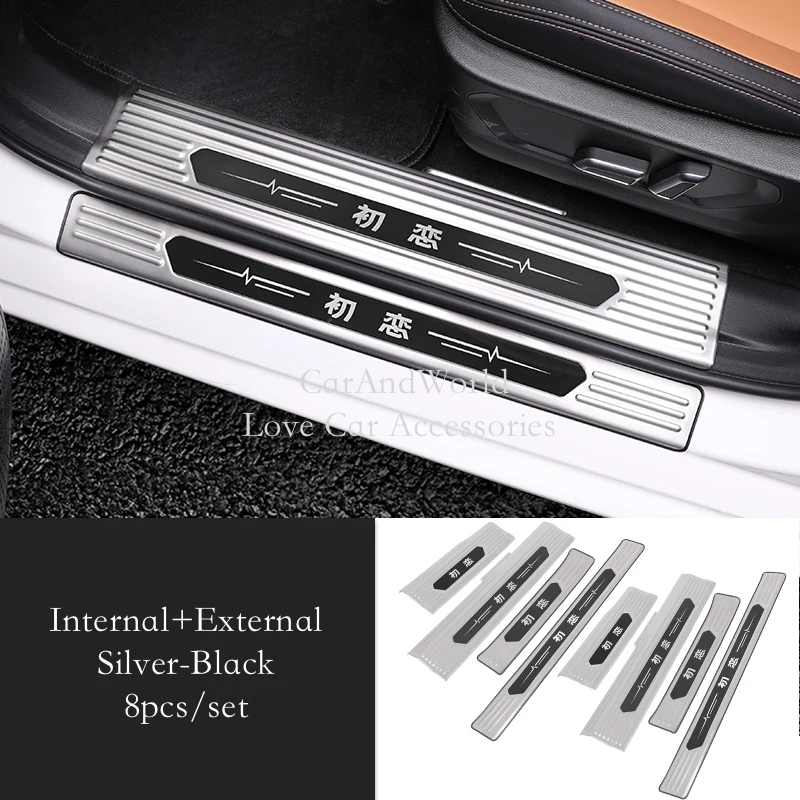 

Stainless Steel Car Door Sill Cover Anti-scuff Plate Threshold Pedal Trims Decoration Accessories For Haval Jolion 2021 2022