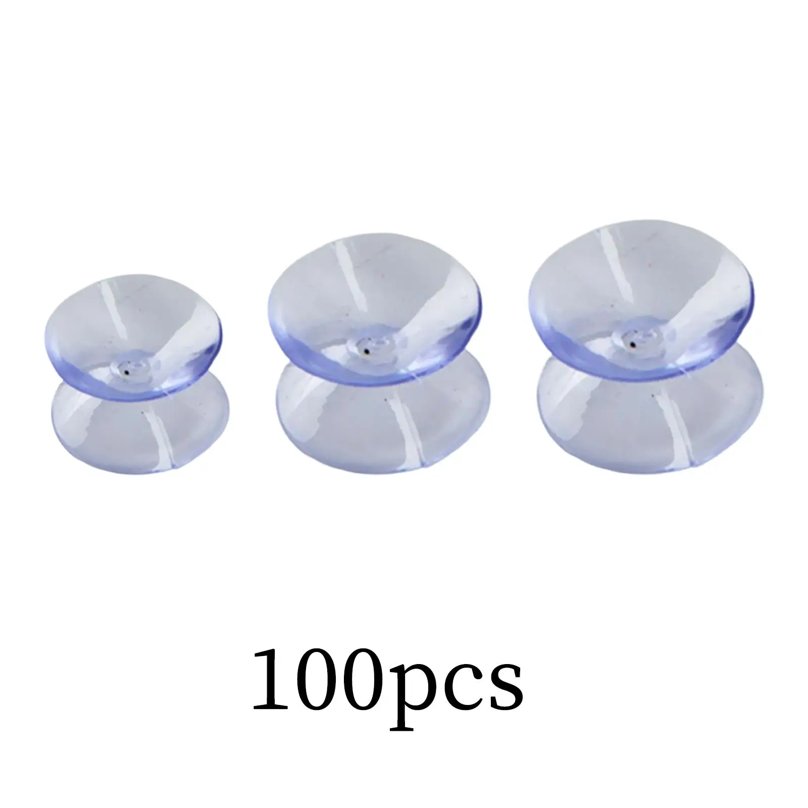 

100 Pieces Transparent Sucker Pad Anti Collision Durable Silicone Double Sided Suction Cup for Table Top Wood Furniture Desk