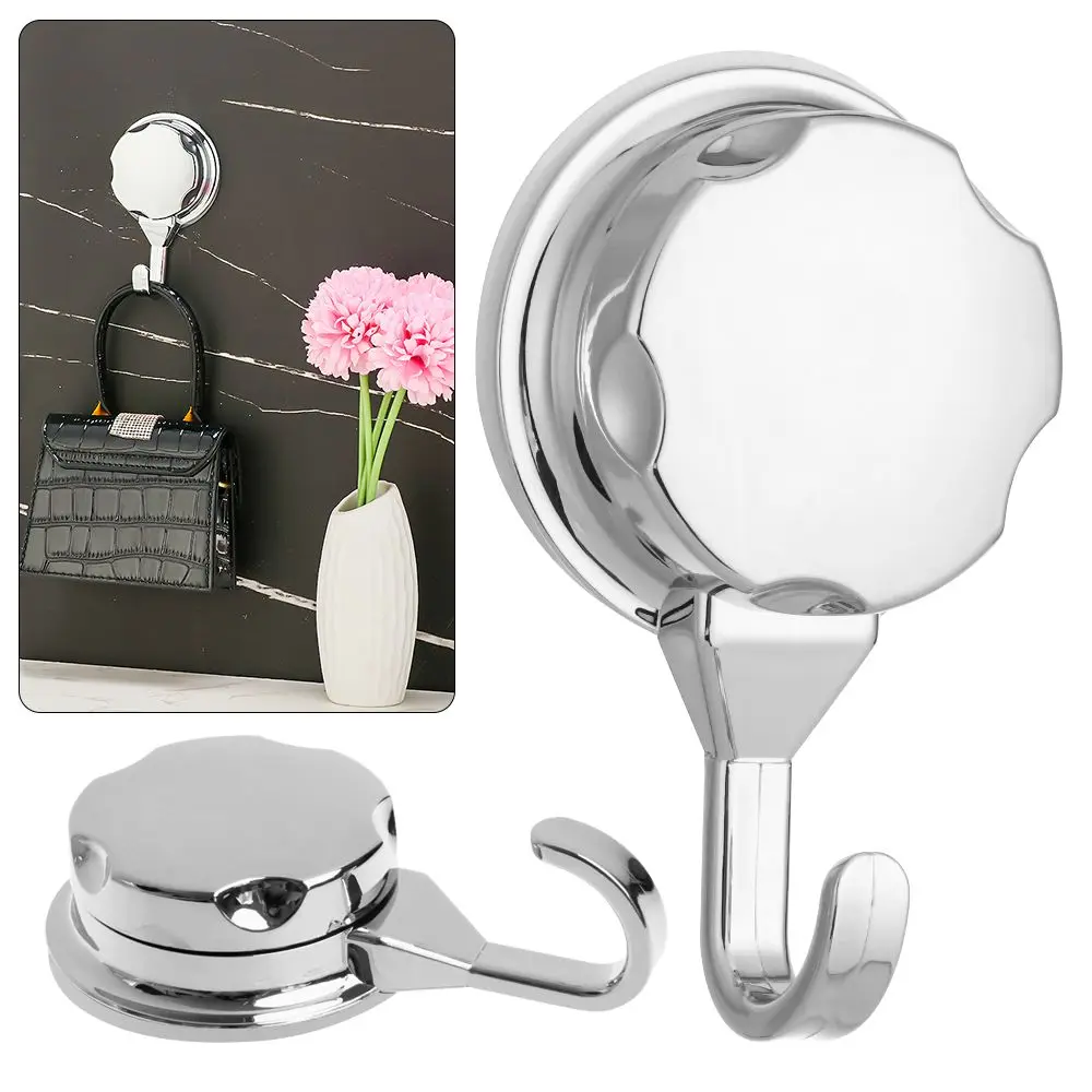 

Высококачественный держатель для полотенец, хромированный креативный крючок для ванной комнаты, крючок на присоске, подвесные вешалки для ...