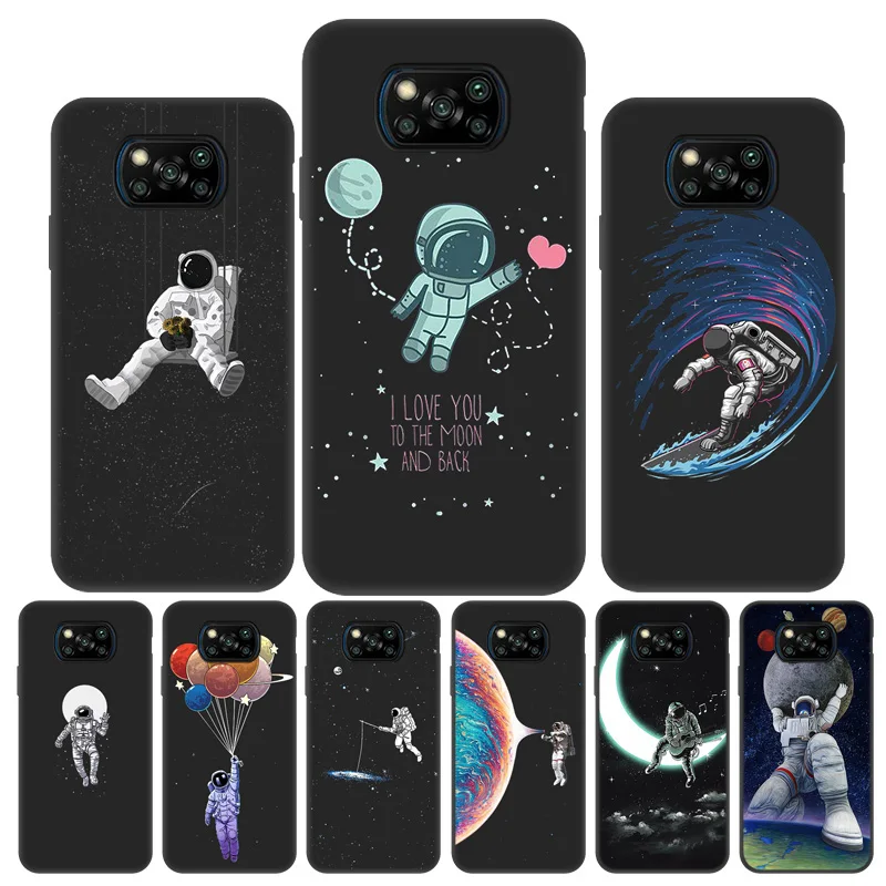 

Astronaut Star Space Phone Case For Xiaomi Poco X3 Pro Case Xiaomi Poco F3 M3 M4 Pro X3 NFC Pocophone F1 PocoX3 GT Cover Housing