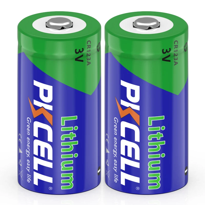 50 шт. PKCELL CR123A 2/3a CR17335 CR17345 3 В литиевая аккумуляторная камера беспроводная дверь