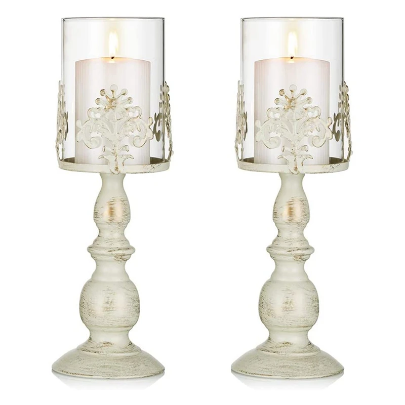 

2 шт. винтажный подсвечник для стола, набор железных высоких подсвечников, декор для стола для свадебной вечеринки при свечах