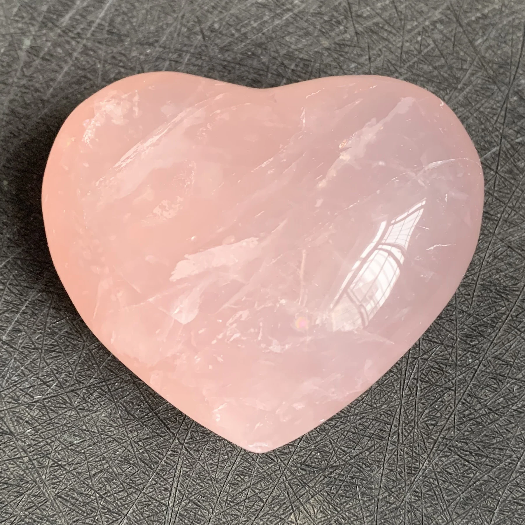 

112g Natural Stone Rose Quartz Heart Polished Pink Crystal Decoration Rock Mineral Love Healing Reiki 06