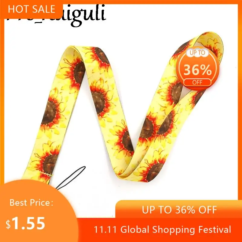 

Sunflowers Neck Strap Lanyard keychain Mobile Phone Strap ID Badge Holder Rope Key Chain Keyrings cosplay Accessories Gifts