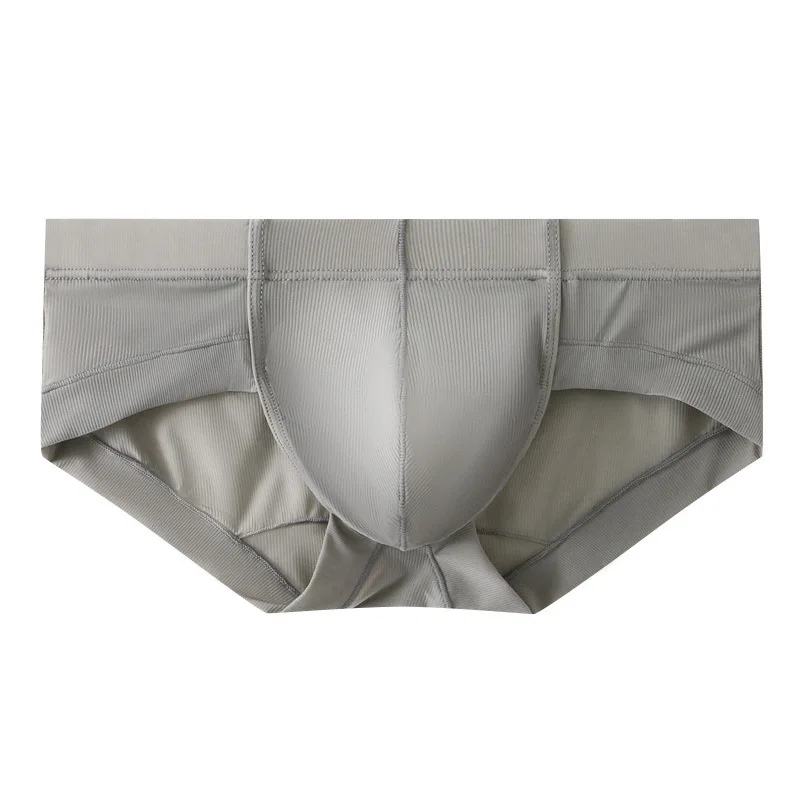 Мужские брифы из ледяного шелка супер тонкие мягкие мужские трусы нижнее белье