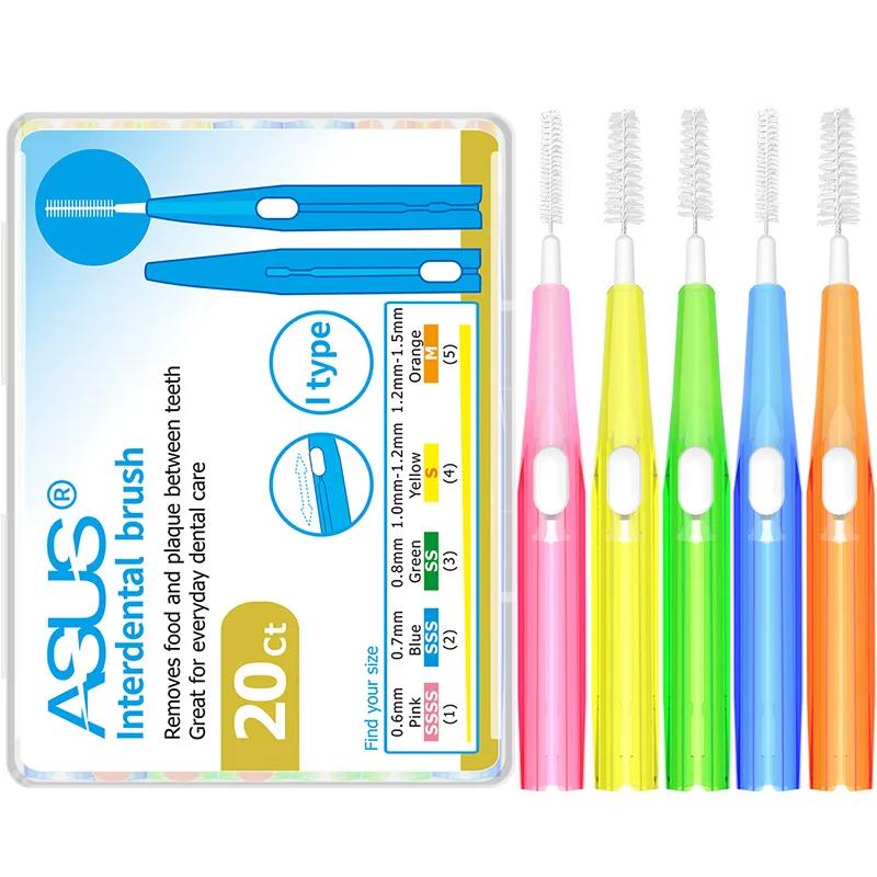 

20-60Pcs L Shaped Interdental Brush Floss Interdental Cleaners Orthodontic Dental Teeth Brush Toothpick Oral Care Tool Floss