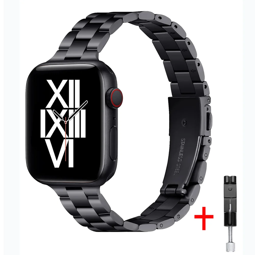 

Strap for apple watch band 44mm 40mm 38mm 42mm accessories metal watchband bracelet correa iwatch series 6 se 5 4 7 45mm 41mm