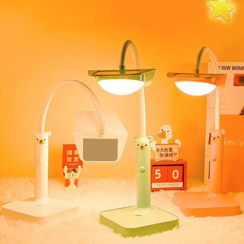 

Cartoon Multifunction Led Desk Lamp Eye Protection Charging Student Desktop Reading Learning Bedroom Bedside Night Light Gift