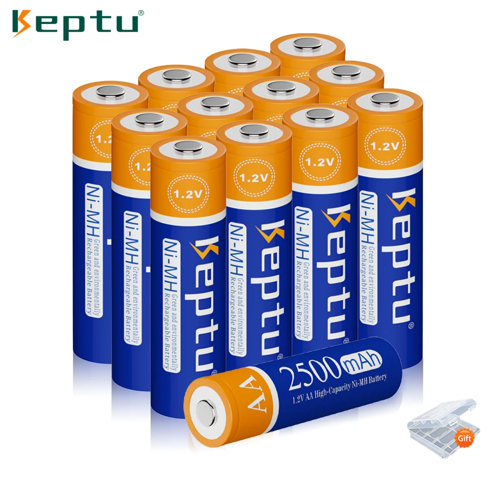 

2500mAh AA 1.2V Ni-MH Rechargeable AA Battery Low Self Discharge AA Batteries for Camera Toy Cars aa