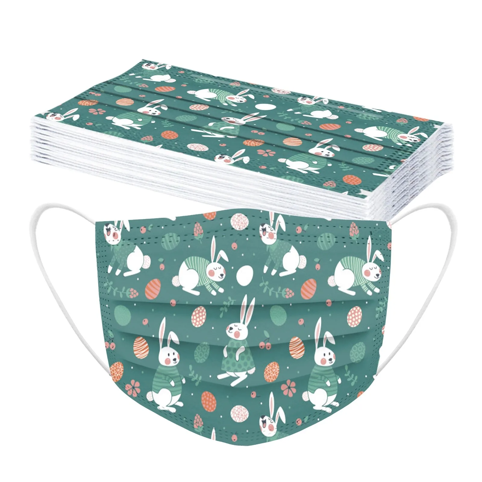 Маска одноразовая для взрослых на День Пасхи мультяшный кролик маска лица