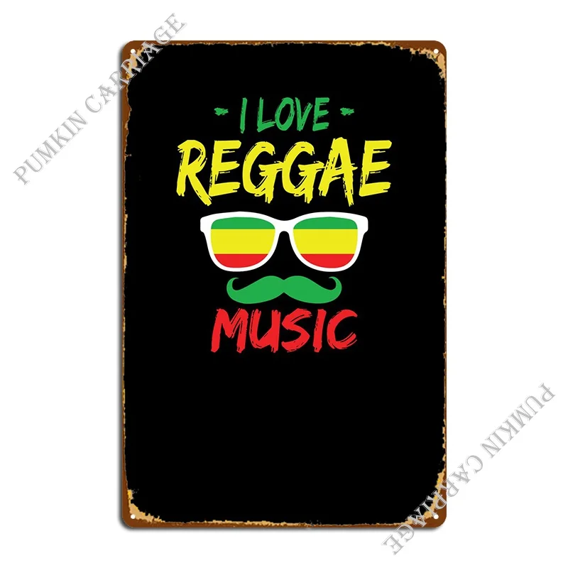 

I Love Reggae металлический плакат Настенный декор персонализированный фотоплакат